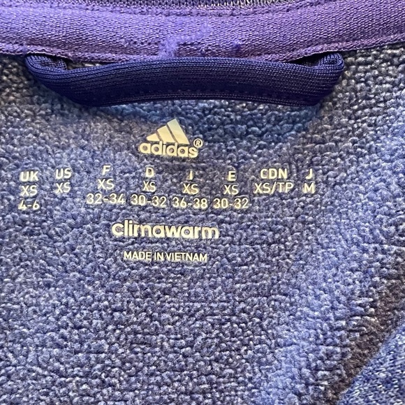 Adidas woman’s extra small XS 1/2 zip pullover purple - Picture 7 of 7
